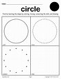 Circle Shape Circle Worksheet For Preschool