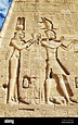 Cleopatra Vii And Her Son Caesarion At Temple Of Dendera Stock Photo ...