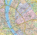Budapest quartier de la carte - carte des districts de budapest (Hongrie)