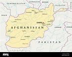 Mapa político de Afganistán Fotografía de stock - Alamy