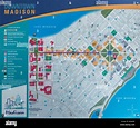downtown Madison Wisconsin map Stock Photo - Alamy