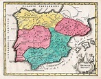 ca. 1720 - Espana Spain Spanien Portgual Kupferstich Karte map | eBay ...