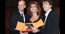 Sophia Loren et ses fils Edoardo Ponti et Carlo Ponti Jr. le 12 ...