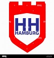 Escudo de Hamburgo sobre fondo blanco Fotografía de stock - Alamy