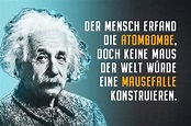 Blechschild Spruch Einstein Mensch erfand Atombombe Metallschild ...
