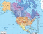 Political Map of North America - Ezilon Maps