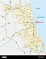 Las zonas de la comunidad de Chicago, mapa Imagen Vector de stock - Alamy