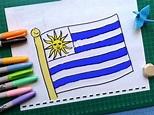 Como Dibujar la Bandera de Uruguay Paso a Paso | How to Draw the Fleg ...