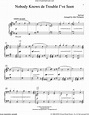 Nobody Knows De Trouble I've Seen sheet music for piano solo (elementary)