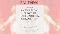Anton Aloys, Prince of Hohenzollern-Sigmaringen Biography - Prince of Hohenzollern-Sigmaringen ...