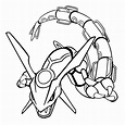 Plantilla de Rayquaza de Pokemon para pintar - Loca Tel