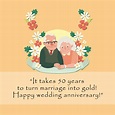Happy 50th Anniversary Wishes for Wedding – Quotes, Messages, Status ...