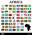 Banderas de África - juego completo de banderas con los colores ...