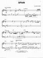 Corea - Spain sheet music for piano solo [PDF-interactive]