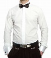 Designer Smokinghemd Weiß mit Schwarzer Fliege Herren Hemd mit ...