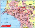 Free Printable Maps: Map of Lima Peru | Peru map, Printable maps, Lima peru