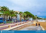 View of Croisette Beach and Promenade Cannes French Riviera Editorial ...
