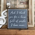 And I Thank You for a House Full of People I Love Painted Wood - Etsy