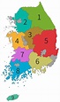 9 Provinces Of South Korea Map - Map