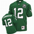 Mitchell&Ness Eagles #12 Randall Cunningham Green Stitched Throwback ...