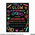 Create your own Invitation | Zazzle.com | Glow stick party, Glow ...