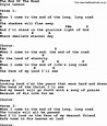 The End Of The Road - Bluegrass lyrics with chords