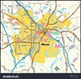 Macon Georgia Area Map 库存矢量图（免版税）145248616 | Shutterstock