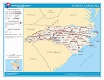 Large detailed map of North Carolina state | North Carolina state | USA ...