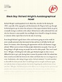Black Boy: Richard Wright’s Autobiographical Novel: [Essay Example ...