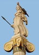 The statue of the goddess Athena Photo from Panepistimio in Athens ...