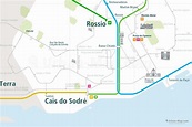 Lisbon Rail Map - City train route map, your offline travel guide