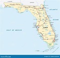 Mapa De Estradas De Florida Ilustração Stock - Ilustração de miami ...
