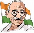 Dibujado A Mano Indio Mahatma Gandhi PNG , Gandhi, Mahatma, India PNG y ...