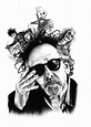 Tim Burton Crayon Portrait Dessin Imprimer | Etsy