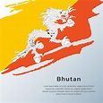 ilustración de la plantilla de la bandera de bután 13347254 Vector en ...