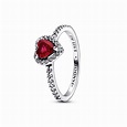 Anel Mulher Pandora Sparkling Red Elevateed Heart - 198421C02 | ANJO