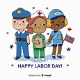 Hand drawn labor day background Vector | Free Download