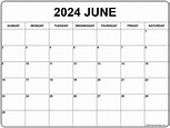 June 2024 Calendar With Notes Pdf - June 2024 Calendar