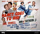 NANCY GOES TO RIO Poster for 1950 MGM film with Jane Powell, Ann ...