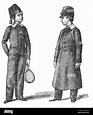 Cadetes rusos, primer cuerpo de cadetes, siglo XIX, ilustración de un ...
