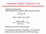 Complete Inelastic Collisions in 1-D