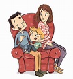 Padres hablando con su hijo en el sofa - Dibustock, dibujos e ...