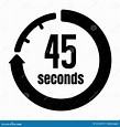 Clock , Timer ,time Passage Icon / 45 Seconds Stock Vector ...