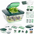 Genius Nicer Dicer Chef Deluxe XXL 34-Piece with Glass Bowl Set and ...