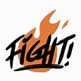 fight word text illustration hand drawn for sticker and design element ...