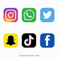 four different social icons with the text, logos adam