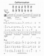 Californication by Red Hot Chili Peppers - Guitar Lead Sheet - Guitar ...
