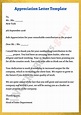 Appreciation Letter Format, Template and Samples | Steps to Write a Letter
