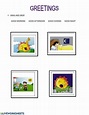Greetings and farewells online worksheet for 1st Grade. You can do the ...