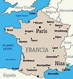 Mapa para ubicar la bellisima ciudad de Niza, Francia. Reims, Rouen ...